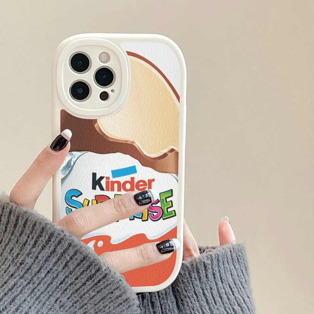 Trolly Egg KINDER JOY Surprise Phone Case Hard Leather For iPhone 14 13 12 Mini 11 14 Pro Max Xs X Xr 7 8 Plus Fundas