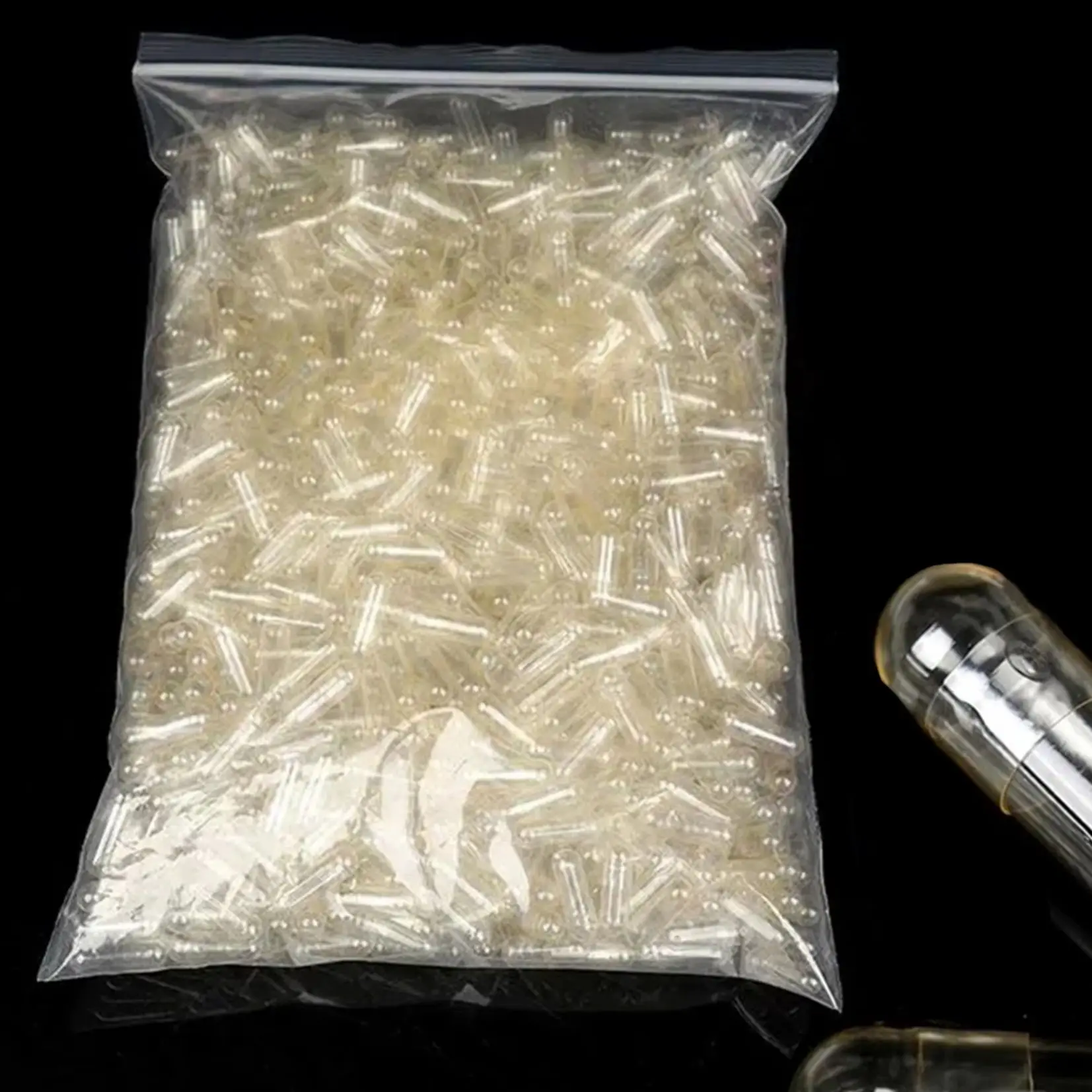 

1000PCS Standard Size 00#0# Empty Gelatin Capsules Clear Pill Hollow Hard Transparent Separated Joined for Health Supplement Man