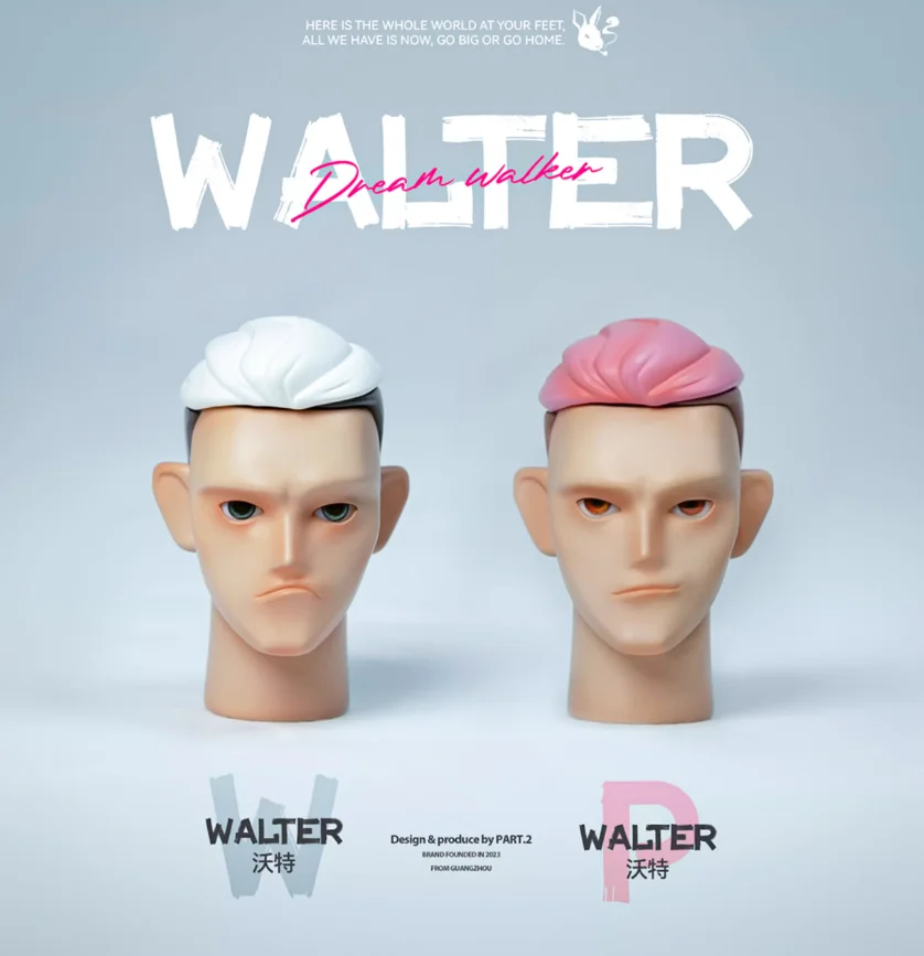 PART2PARK 1/6 Dream Walker WALTER Trendy Male Head Model with Replaceable Face Monster Eyes Innovation for 12'' Male Body Toy