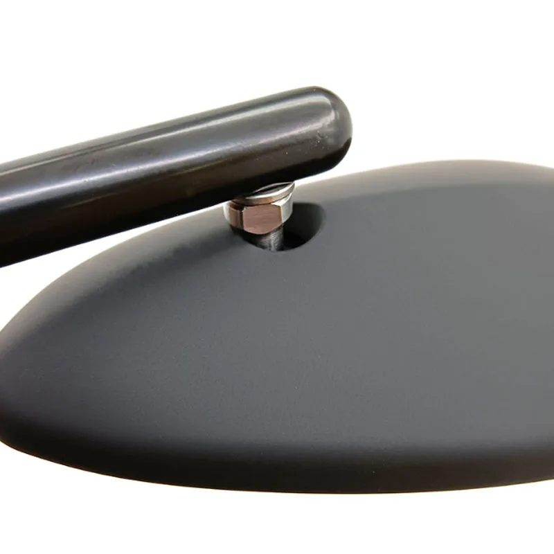 2 Stück Motorrad-Rückspiegel, 10 mm, universell einsetzbar, hochauflösend, mit großem Sichtfeld, schwarze Seitenspiegel, Zubehör für Umbauten. – Detail 6
