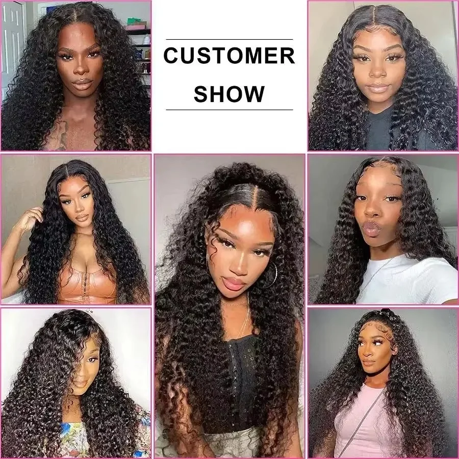 200% Density 13x6 13x4 Deep Wave Hd Lace Frontal Wigs Human Hair 30 40 Inch Wet And Wavy Loose Water Wave Lace Front Wig 360 Curly Lace Frontal Human Hair Lace Wigs For Women Human Hair 100% Human Hai image 6