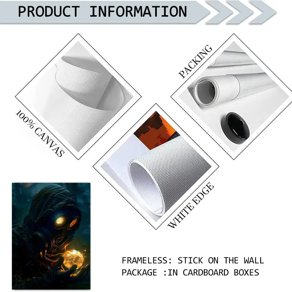 S.T.A.L.K.E.R 2 قلب كورنوبيل اللوحة الخط HD قماش المشارك تجعد الحرة مقاوم للماء جميع الفضاء جدار ديكور #6