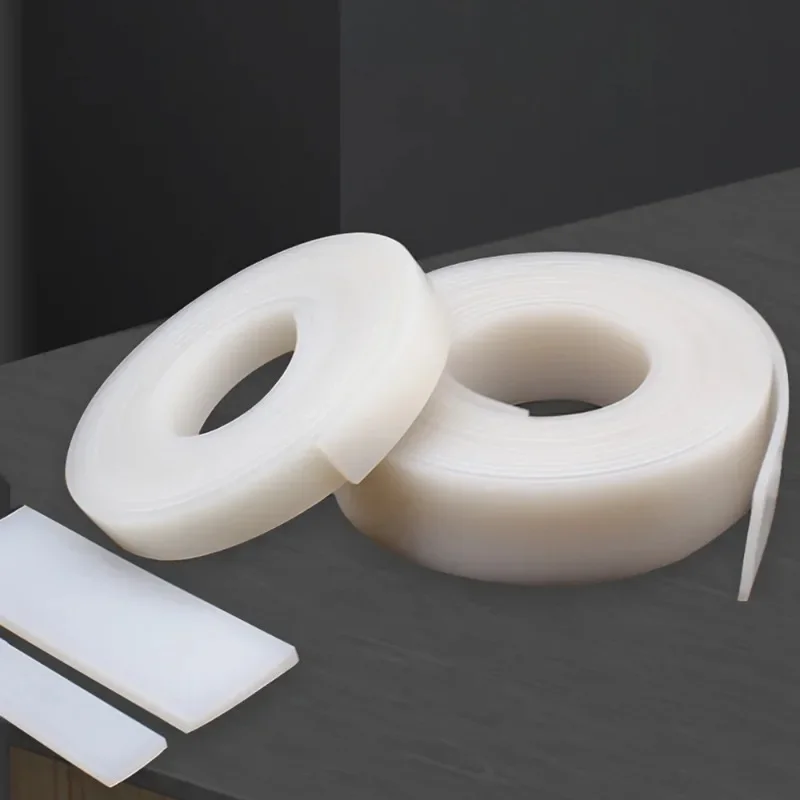 1/2/3/5/10M White Silicone Rubber Seal Strip Width 10/15/20/30mm Thick 2/3/5mm Anti-Slip Damper Sealing Gasket Heat Resistant