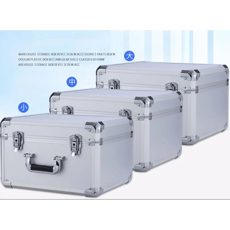 

\Aluminum alloy instrument and equipment box Toolbox storage box Portable maintenance car parts box with lock storage case