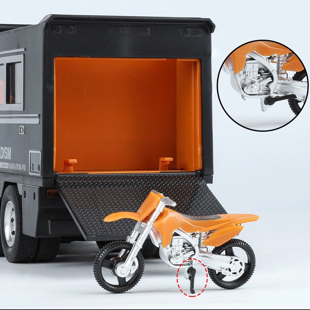 รถโมเดลของเล่นรถบ้าน NOMADISM Camper RV ขนาด 1:18 แบบดึงหลัง มีเสียงและไฟ สำหรับเด็กชายและเด็กหญิง