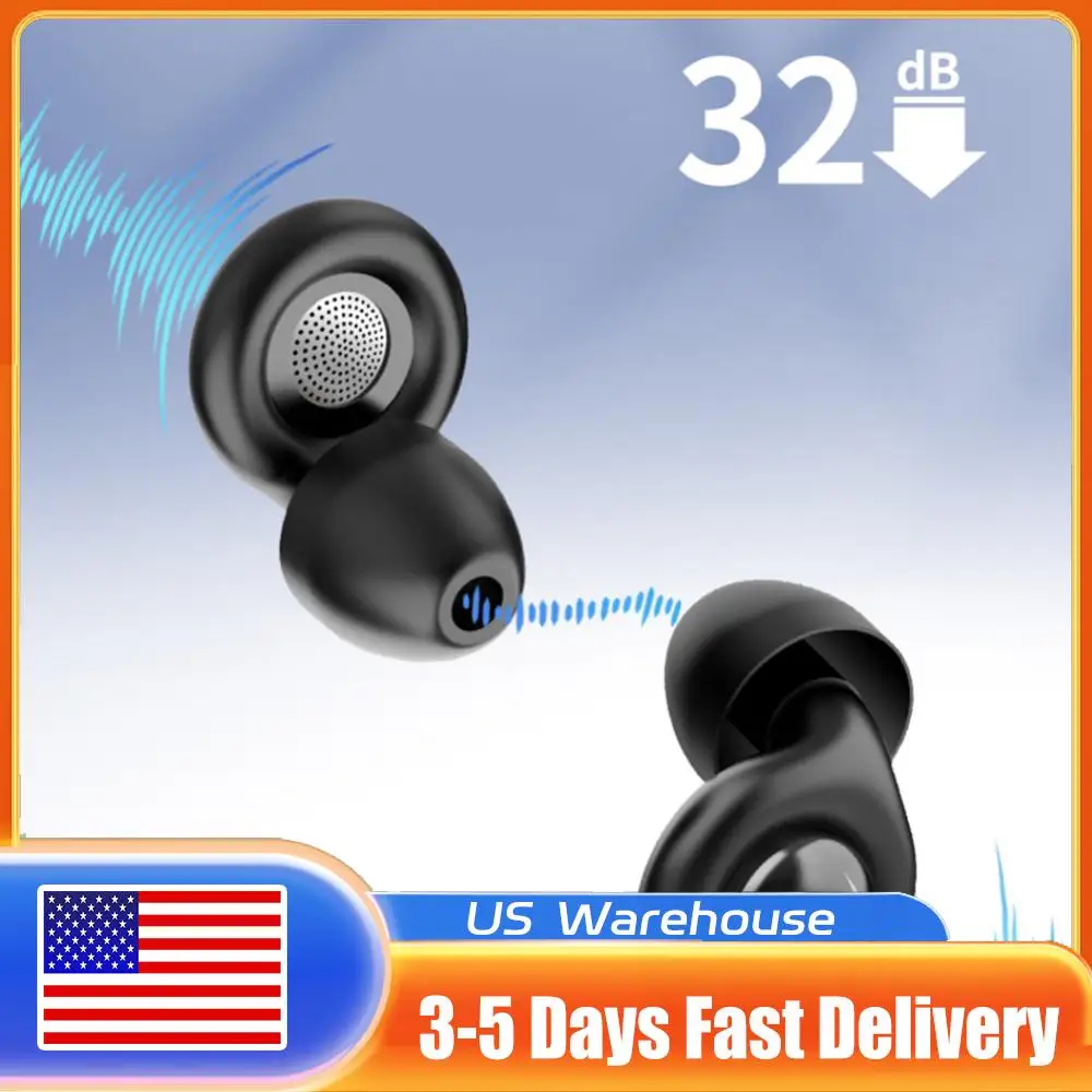 

Многоразовые силиконовые беруши для сна и мотоцикла, шумоподавляющие, с 10 насадками и футляром (белые)