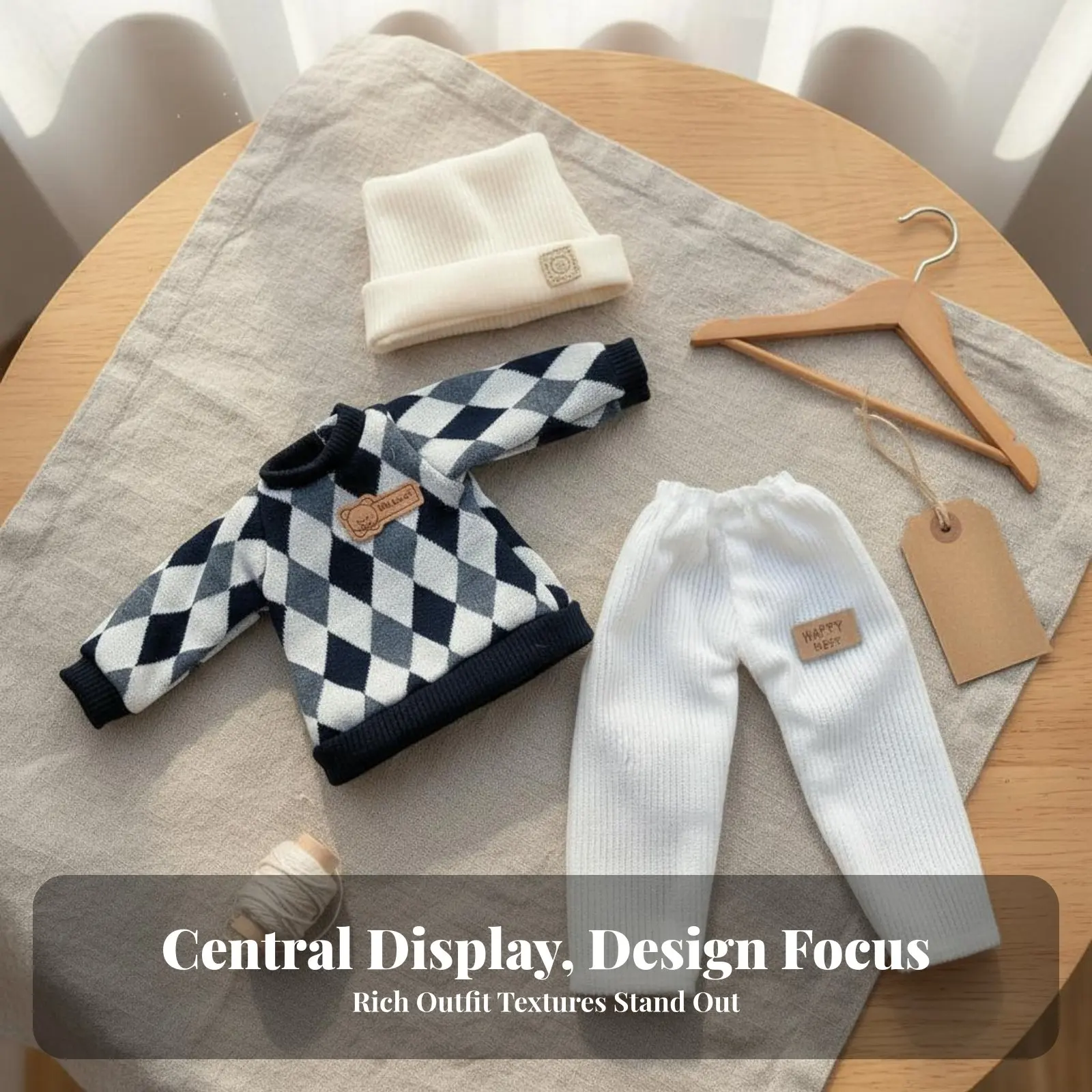 Doll Outfit Fashionable  Clothes Set Realistic  Doll Fashion for Dioramas
