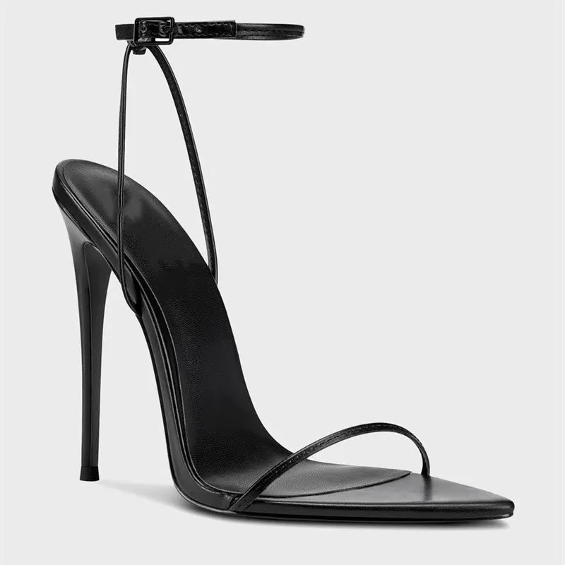 

12Cm Strap Black Fashion Sandals Stiletto Roman Women Shoes Sandals
