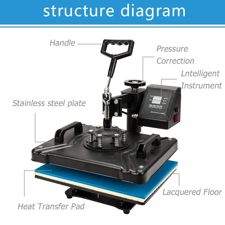 Heat  heat transfer machine T-shirt transfer machine Eight-in-one shaking head