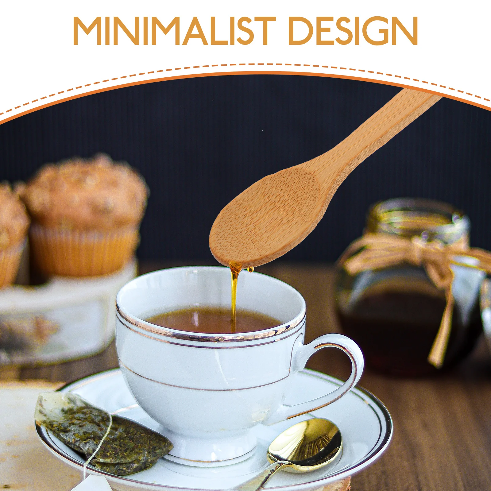 

10pcs Wooden Teaspoons Bamboo Honey Spoons For Coffee Tea Dessert Stirring Kitchen Utensils Mini Spoons