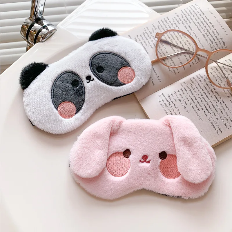 1pc Sleeping Mask Sleeping Blindfold Soft Plush Eye Masks Cute Cat Eye Cover Plush Mask Eyepatch Nap Health Eye Cover