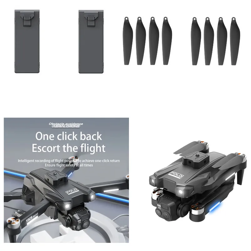 YK8 RC Drone Batteria YK8 Brushless RC Drone Pezzi di Ricambio Batteria/Elica/USB YK8 RC Drone Accessori YK8 Lame YK8 Dron Giocattolo