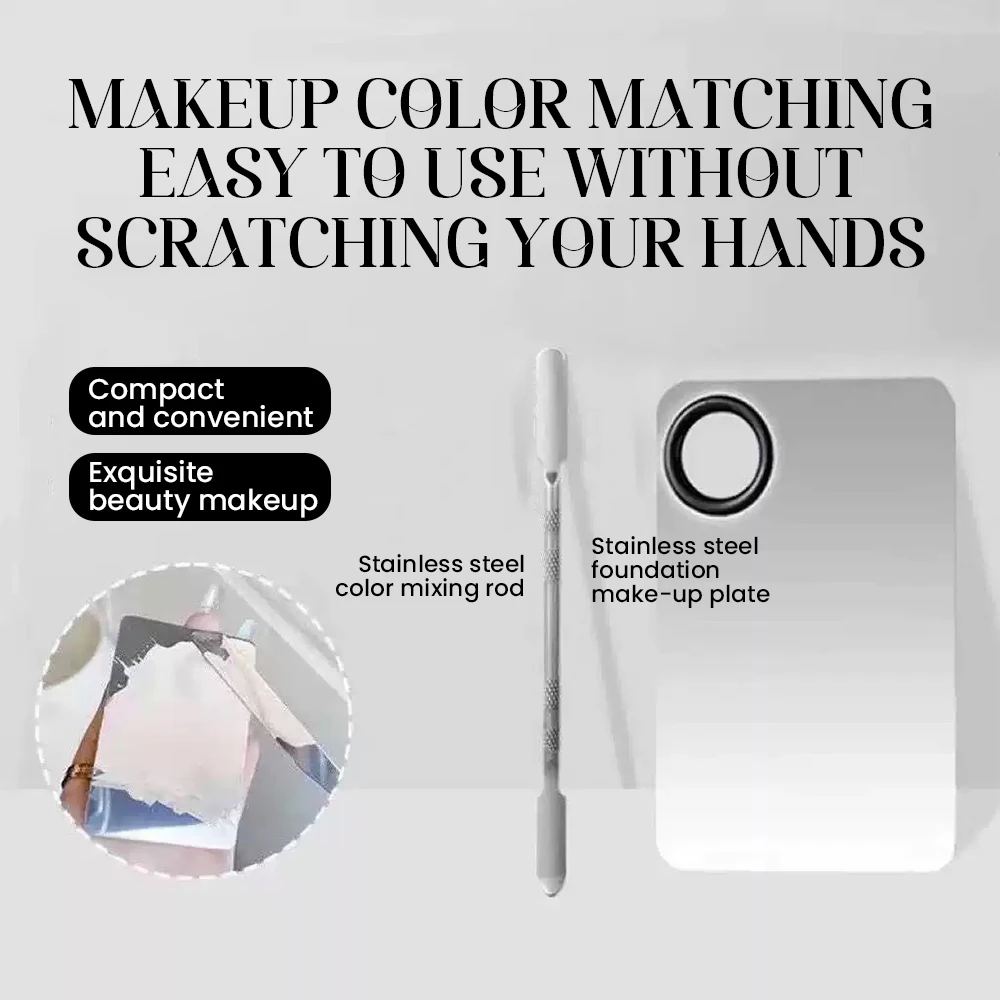 超薄型ファンデーション ブラシ 軽量で薄いフェイス コンター ブラシ ブレンディング ファンデーション クリーム メイクアップ ブラシ ミキシング パレット付き