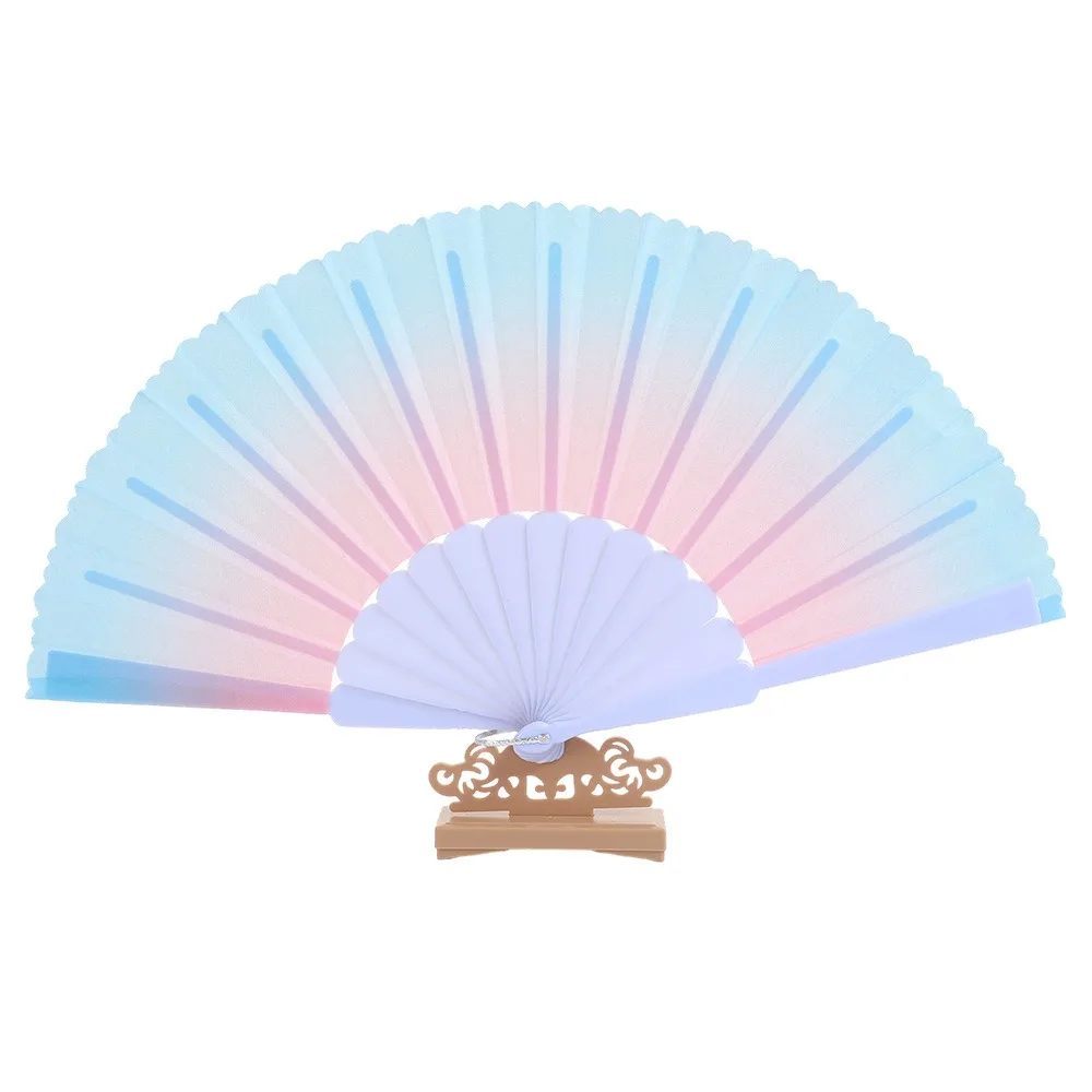 

Веер для тай-чи и йоги, 23,6 см, с пластиковыми спицами, 6 цветов, для танцевальных выступлений, складной, для сцены