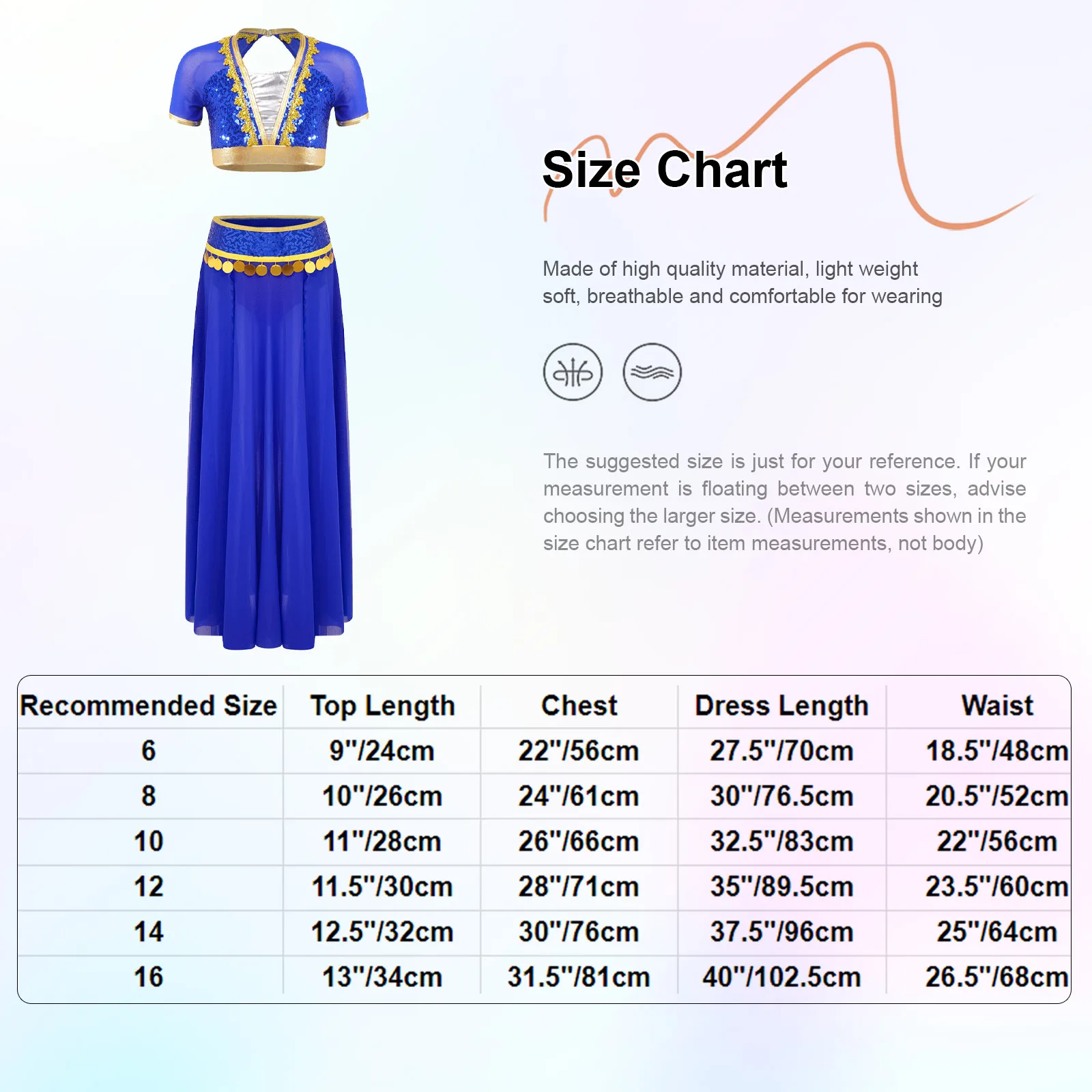 Arabian Princess Fancy Costume Halloween Cosplay Costume for Girls Shiny Sequins Gem Long Jumpsuit Bodysuit with Choker Dress Up