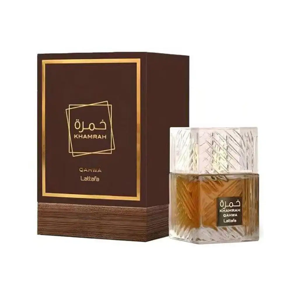 Lattafa Khamrah Qahwa 3.4 Oz Eau De Toilette untuk pria dan wanita parfum Dubai Arab Timur Tengah