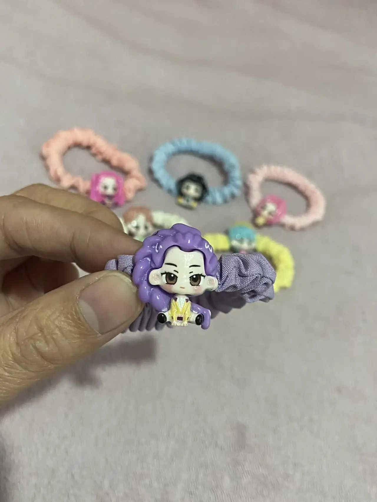 6 قطع من ربطات الشعر الكرتونية من Devil Hunter، حوامل ذيل حصان متينة للنساء والفتيات، أربطة مطاطية ناعمة قابلة للتمدد، إكسسوارات للشعر