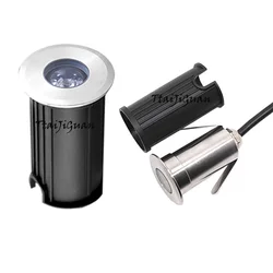 IP67 3W 1W LED Underground Light Ground Garden Path Floor Lamp Outdoor Underground Buried Yard Lamp Landscape Light 85-265V DC12