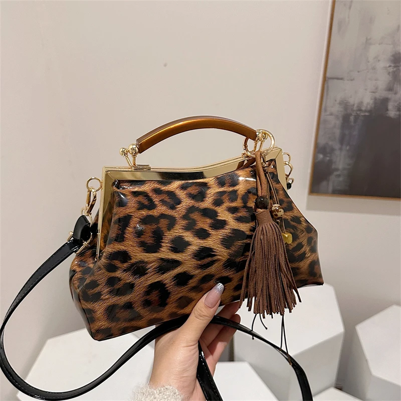 

Fashion Creative PU Shoulder & Crossbody Bags for Women 2026 Hot Sale Retro Design Tassel Youth Personality Handbags