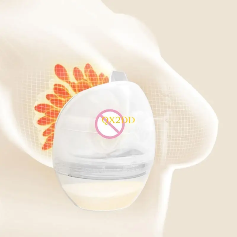 QX2D المحمولة حليب الثدي جامع لينة سيليكون دليل مضخة الثدي حالب لما بعد الولادة حل سهل وفعال 50 مللي