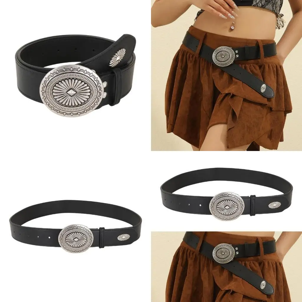 

39BB Versatiles Jeans Decorative Belt Retros Fashion Belt Music Festival Accessory
