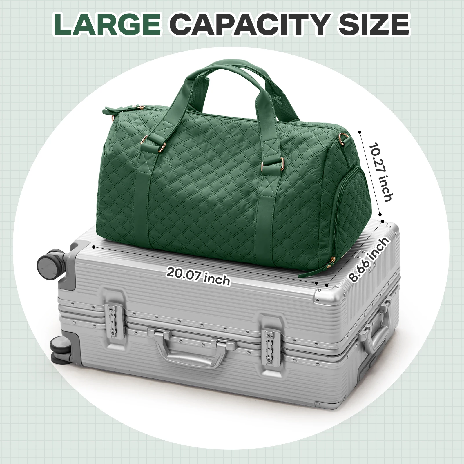 

Large-Capacity Women's Travel Bags Luggage Bag Overnight Bag,Yoga Training Bag Sports Weekend Swimming Fitness Bag Duffel Bag
