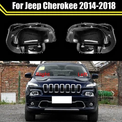 Front Car Bright Headlight Lens For Jeep Cherokee 2014-2018 Headlamp Cover Replacement Auto Shell Transparent Lampshade