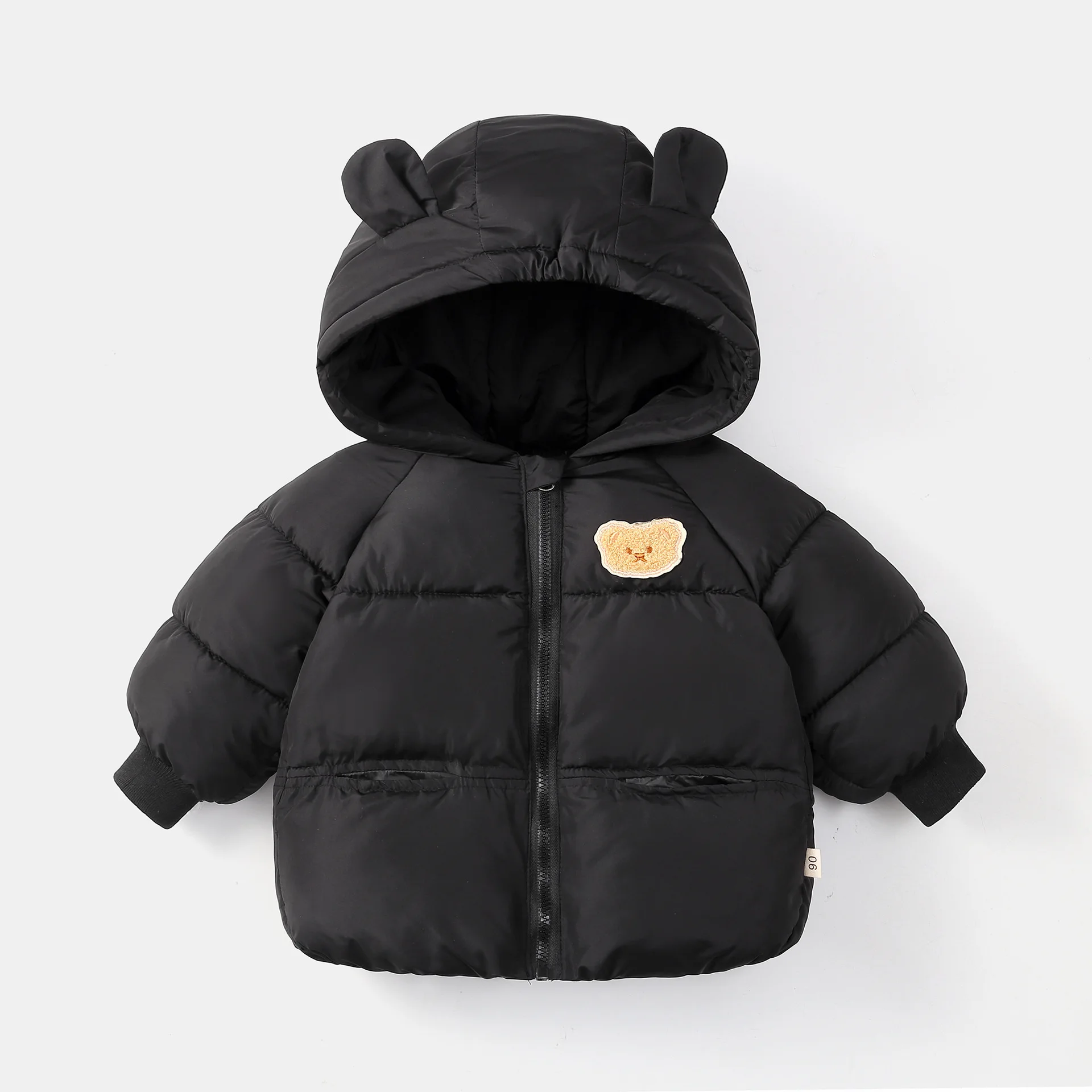 

New 2025 Baby Boys Girls Hooded Zipper Cartoon Bear Down Jackets Children's Winter Cotton-padded Thicken Warm Coat Outerwear