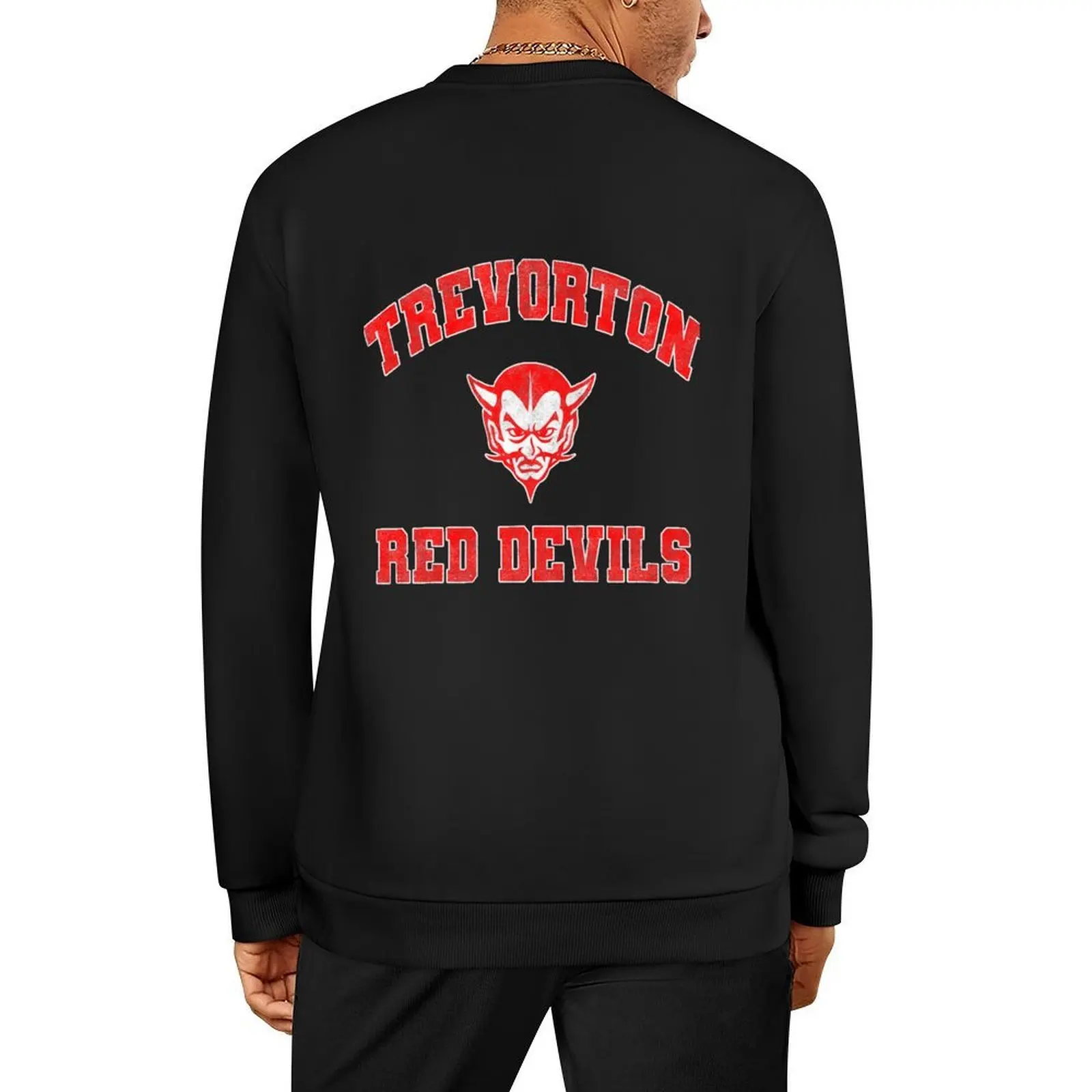 

Trevorton Red Devils Vintage Distressed with White Trim Pullover mens clothing men clothes blouse men's sweatshirts
