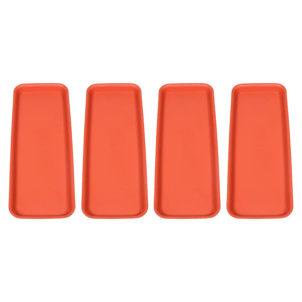 

4Pcs Plastic Plant Trays for Pots Rectangular Saucers Indoor Outdoor Water Catcher Durable Lightweight Tidy