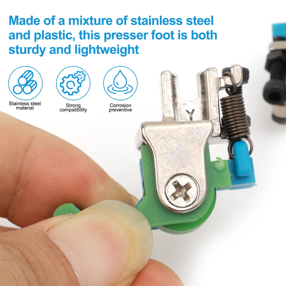 4/1PCS Stainless Steel Roller Sewing Presser Foot High Low Feet Presser Foots With Mounting Wrench Home Multifunction DIY Tools