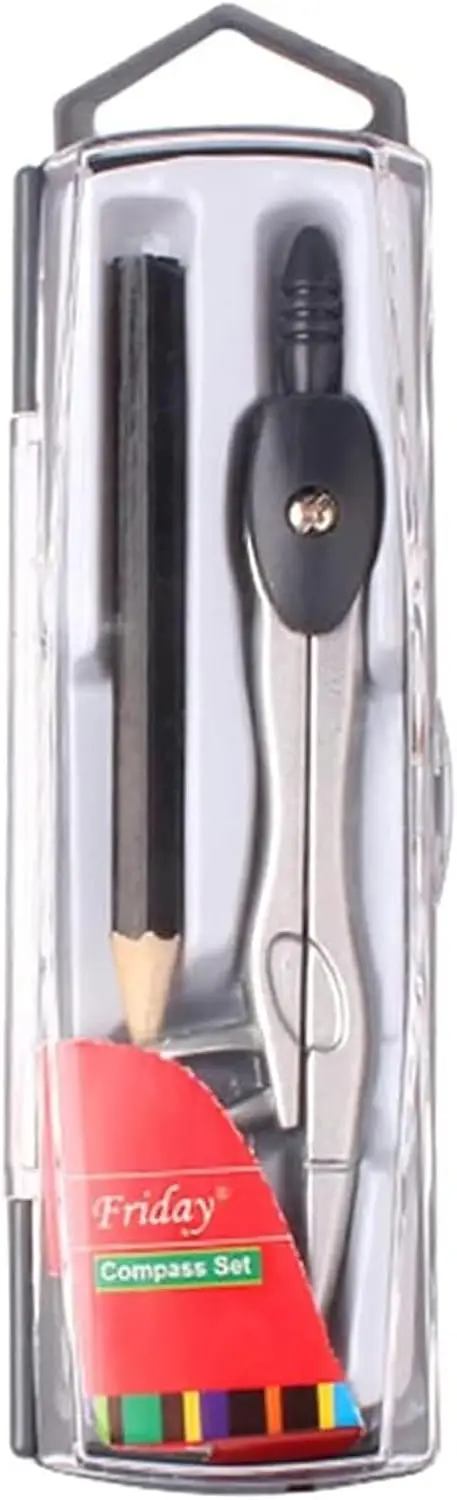 

Metal Compass for Geometry, Reusable Drawing Tool for School & Home, Math Learning