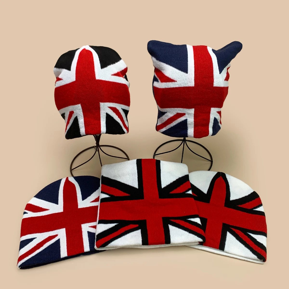 European Style Jacquard Union Jack Knitted Hats New Men Women Warm Casual Fashion Personal Rap Versatile Outdoor Street Beanies