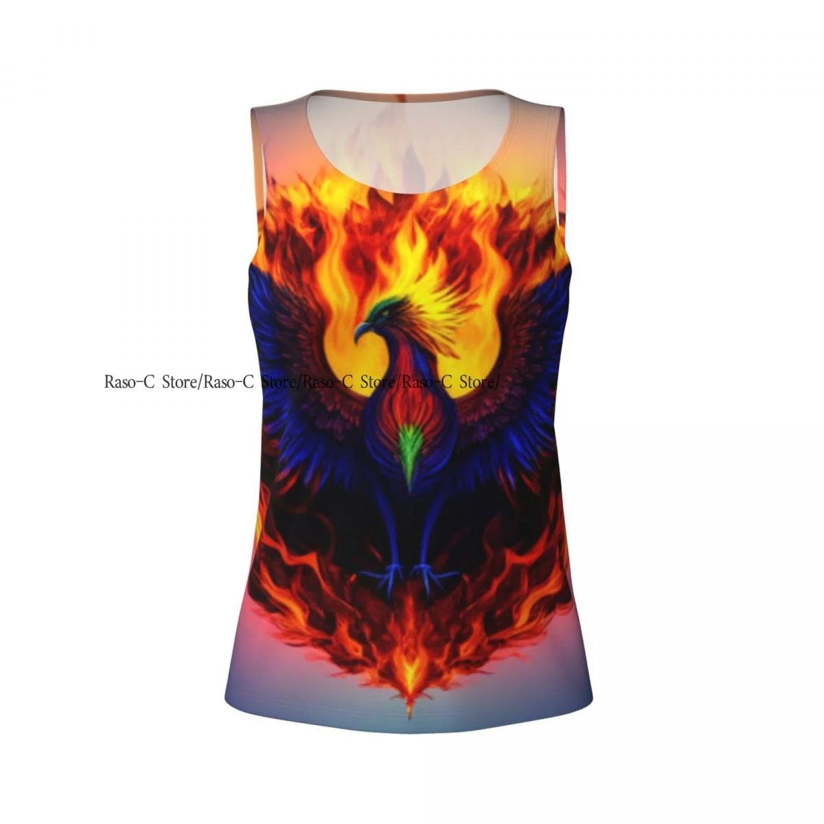 قمصان نسائية بدون أكمام للتمرين سريعة الجفاف بدون أكمام، قمصان رياضية من Phoenix Bird On Fire Gym Yoga Tops