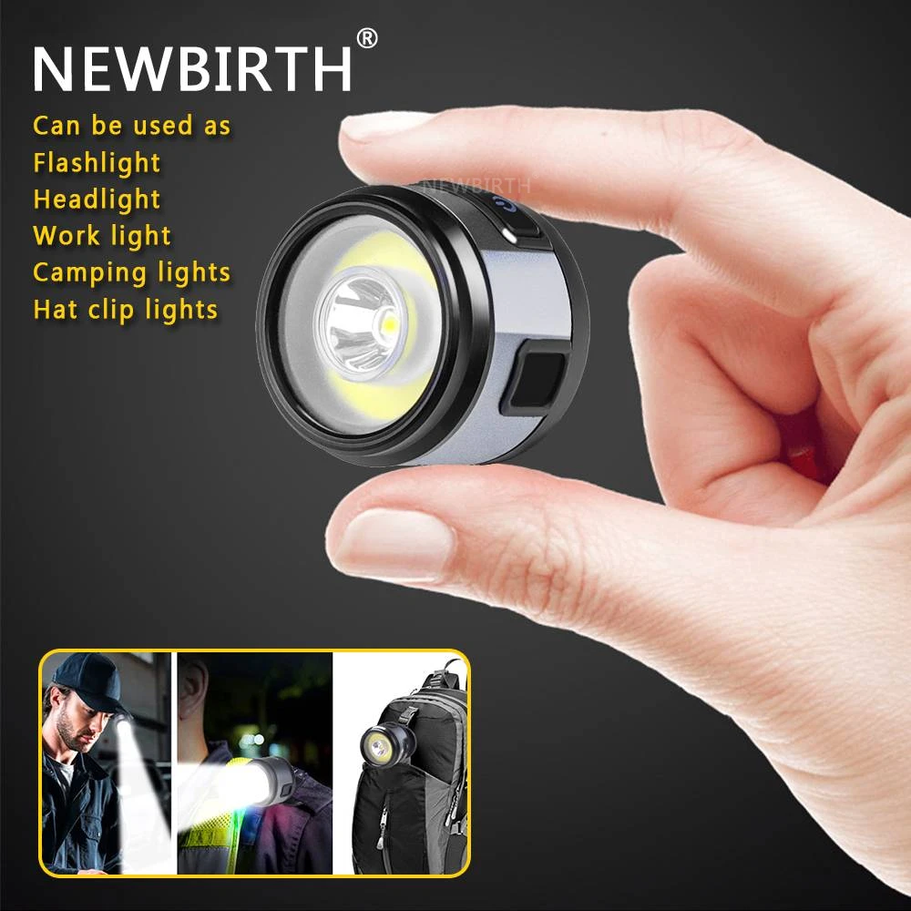 6550 Multi-Function Light LED  Headlamp Portable USB C Rechargeable Light with Magnet Hook Cap Clip Outdoor Indoor Camping Light