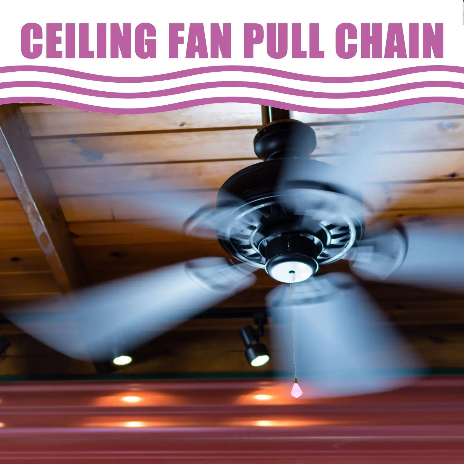 2 Pcs Crystal Pendant Lighting Ball Glass Ceiling Fan Pull Chain Beaded Fan Pulls Lamp Chains Brightness Adjustable