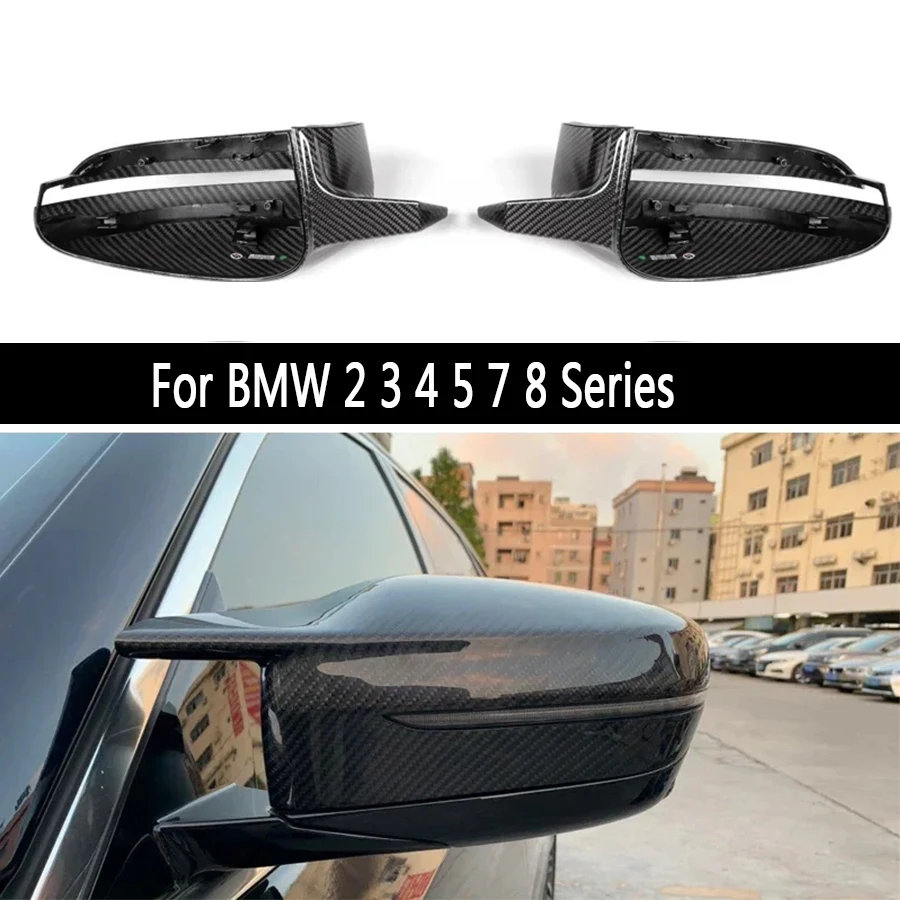 For BMW 2 3 4 5 7 8 Serie G20 G11 G30 G14 G15 G16 G22 G23 G42 Dry Carbon fiber Shells Rearview Cap rear view mirror case cover