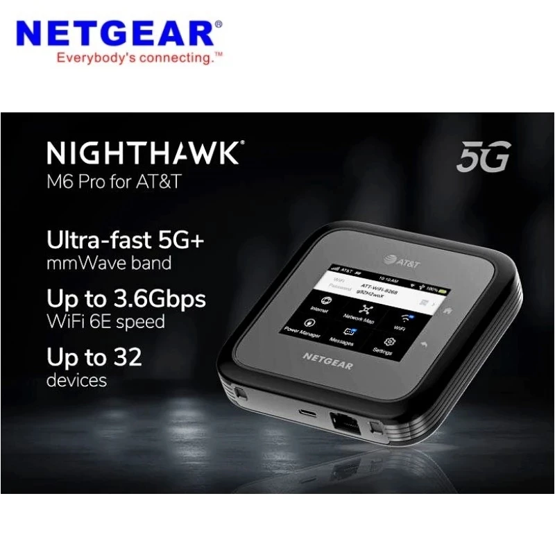 Netgear Nighthawk MR6500 M6 Pro WiFi 5G Hotspot Router AT & T T- Mobile