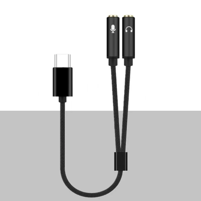 Karta dźwiękowa Jack rodzaj USB C do 3.5mm interfejs Audio Adapter mikrofon słuchawkowy karty dźwiękowej do głośnika Mic