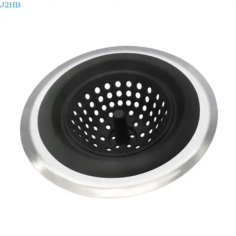 

J2HB Hair Catcher & Waste Filter Rubber & Steel Kitchen Sink Strainer for Home