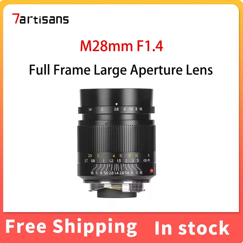 

7artisans M28mm F1.4 Full Frame Large Aperture Manual Focus Lens for Leica M-M M240 M3 M5 M6 M7 M8 M9 M9P M10