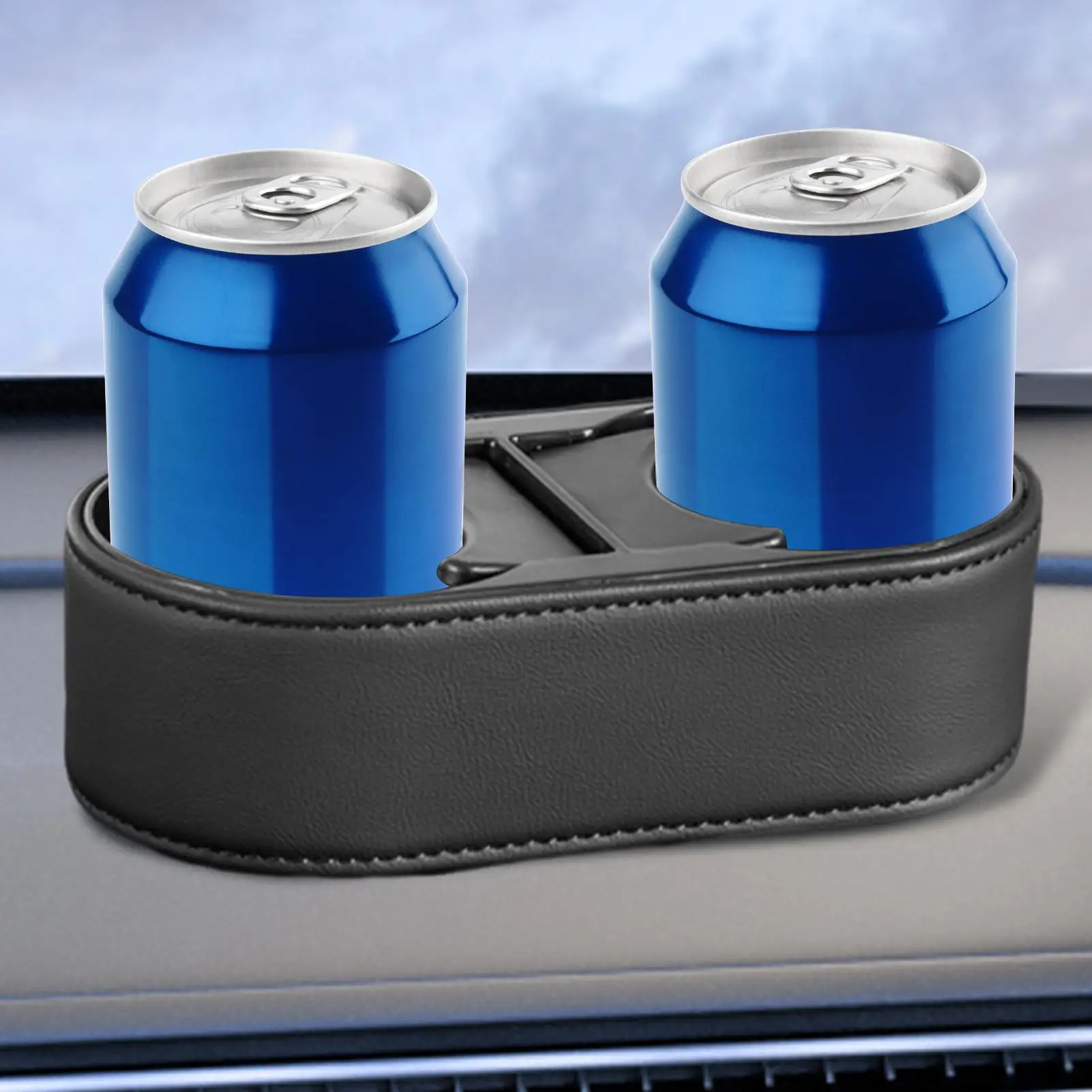 Auto-Getränkehalter Doppelter Flaschenhalter für die Mittelkonsole Feste Getränkehalterung Auto-Becherhalter Konsolen-Organizer – Detail 5