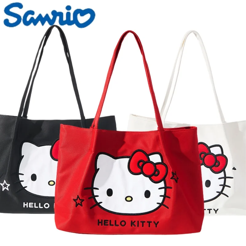 

Сумка через плечо Sanrio с рисунком HelloKitty, сумка на плечо, большая вместимость, портативное хранилище, праздничный подарок, периферийные устройства в стиле аниме для поездок на работу