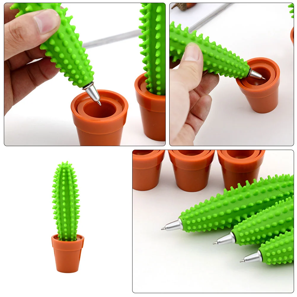 Cactus Ballpoint Pen Gel Pens Portable Ink Boutique Cute Stationery Items Office