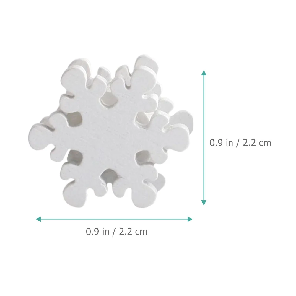 50 ชิ้นเกล็ดหิมะลูกปัด DIY เครื่องประดับหลวมกระจัดกระจาย Charms Multilayer Board หัตถกรรมไม้สําหรับงานฝีมือ Garland