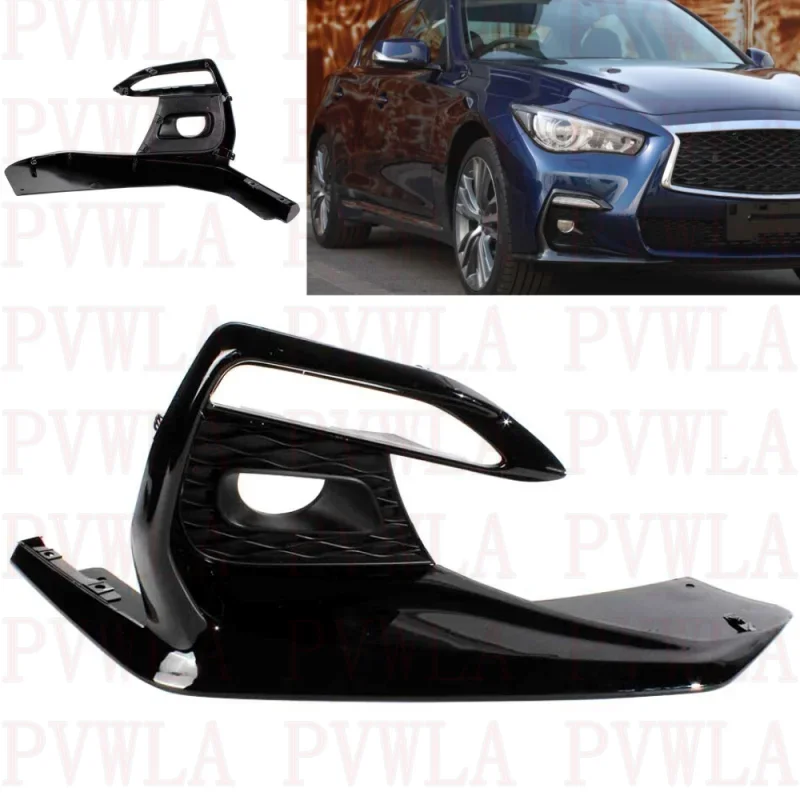 

For Infiniti Q50 Q50L 2018 2019 2020 2021 2022 Right Side Front Bumper car accessoire Fog Lights Lamp Grille Cover 62256-6HJ0A