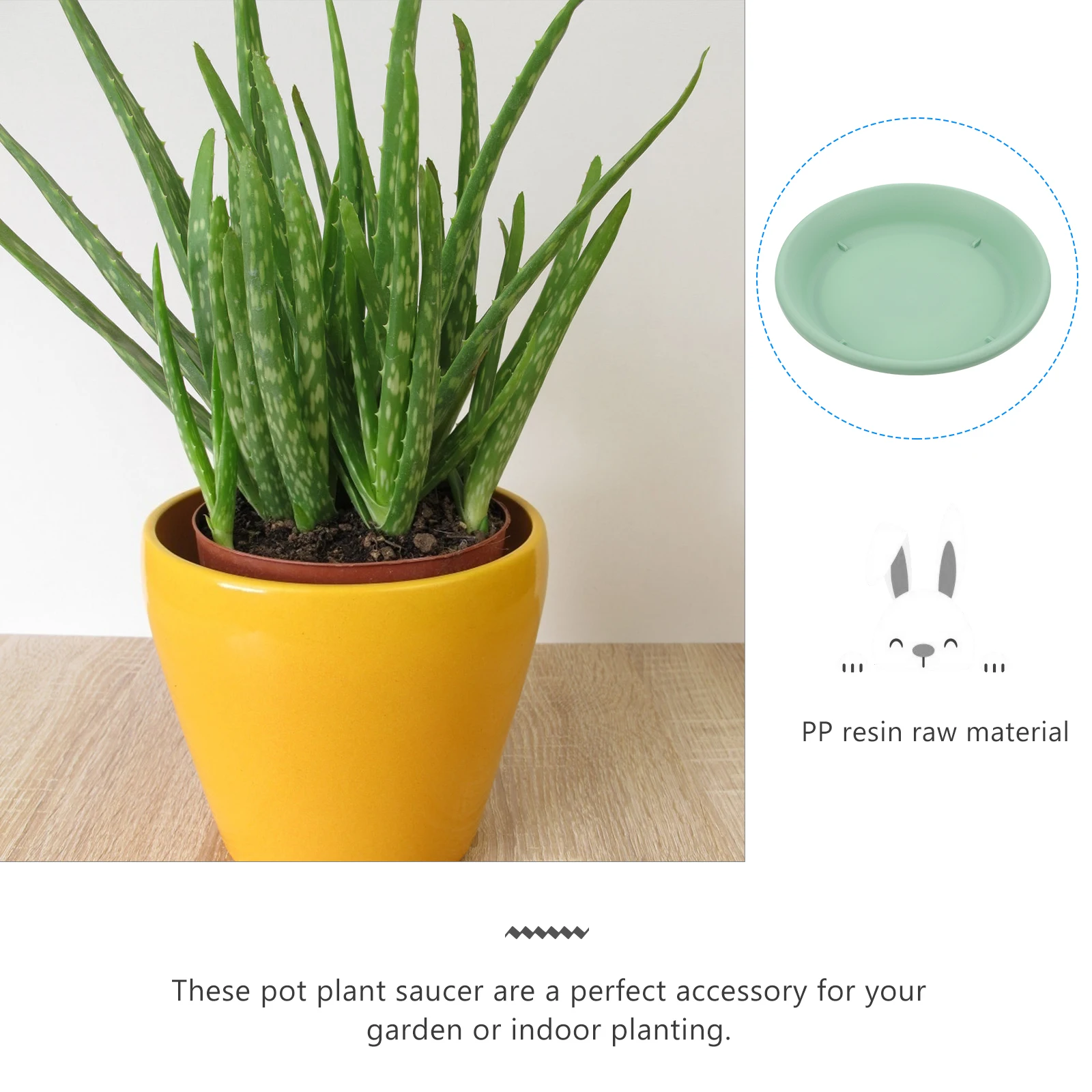 

5pcs Flowerpot Tray Water Drip Planter Base Indoor Outdoor Flower Pot Plate Bonsai Saucer Green Durable Gardening Supply