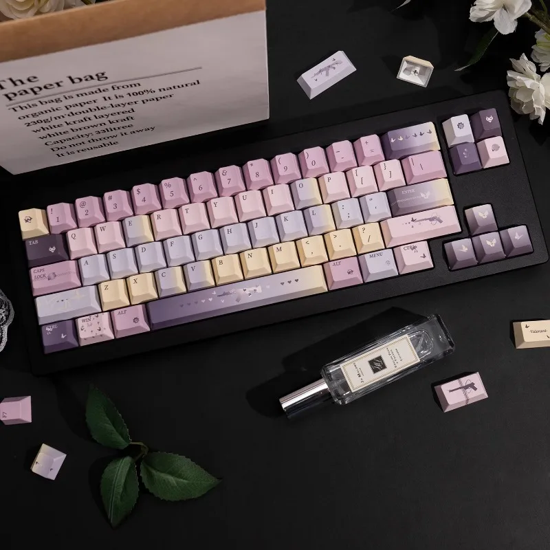 Butterfly Key Cap Set 149 Keys Cherry Original Profile PBT Material Dye Sublimation Customized Keycaps for Mechanical Keyboard