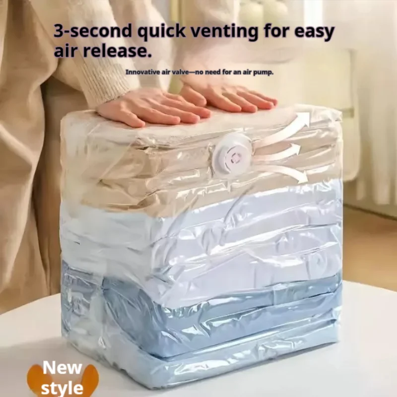 No Pumping Thickened Vacuum Compression Bag Clothing Cotton Quilt Luggage Storage Bag Sealed Bag Wardrobe Space Saving Artifact gallery 1