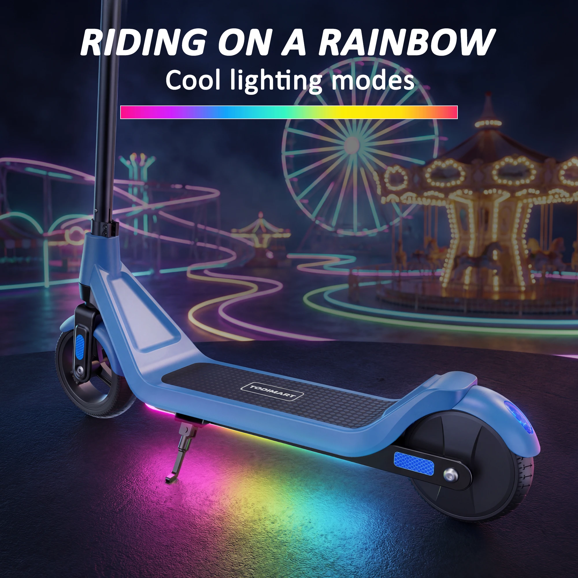 TODIMART T1 Elektroroller für Kinder von 6-12 Jahren, E-Scooter, Geschenk, faltbar, 150W Motor, 16km/h Geschwindigkeit, 24V Akku, 10km Reichweite, 3 Geschwindigkeitsstufen, E-Scooter für Kinder, E-Scooter, Elektroroller für Kinder, City Ride – Detail 5